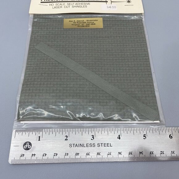 Precision Lasercraft HO Scale Self-Adhesive Laser Cut Shingles Green - Picture 4 of 4